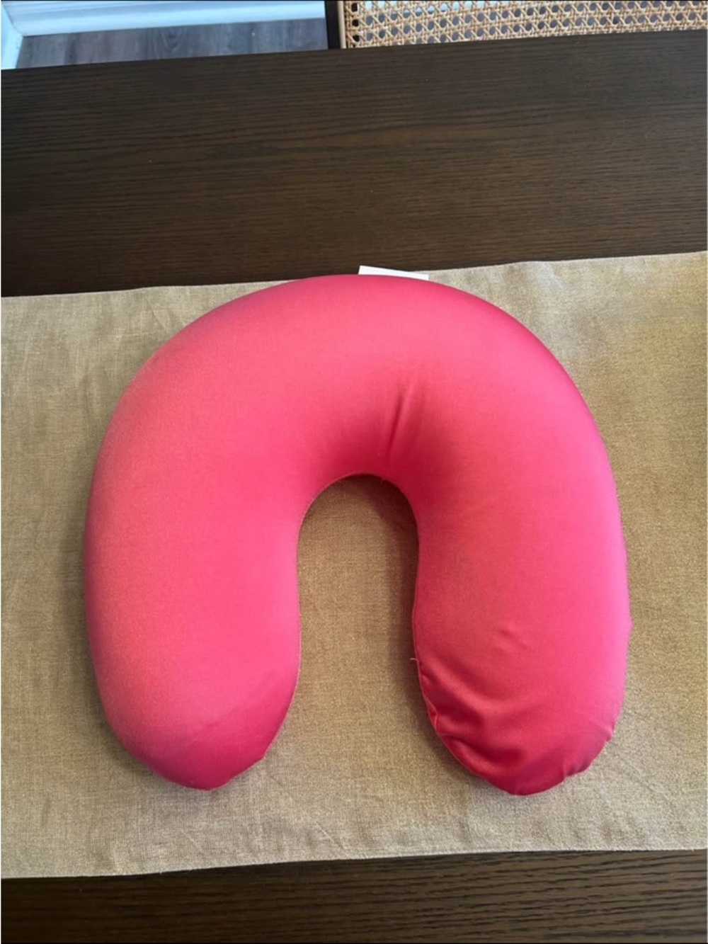 Pink Travel Neck Pillow - Comfortable U-Shaped Support
